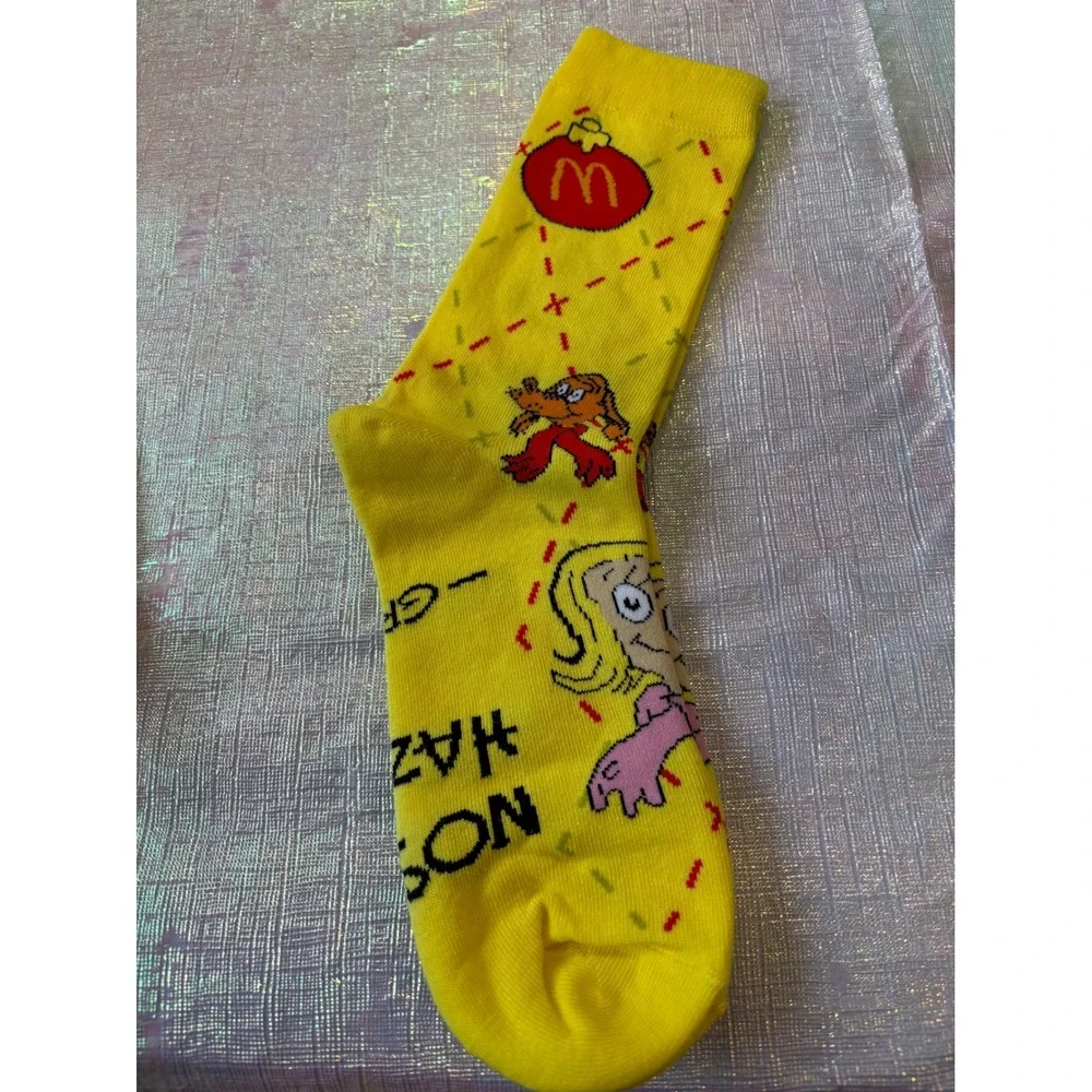 McDonalds The Grinch Meal Socks Yellow Christmas Holiday Grinchmas‎ New